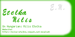 etelka milis business card